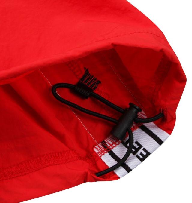 大きいサイズ SY32 by SWEET YEARS テープデザイン ナイロンパンツ レッド 3L 4L 5L 6L/1274-5130-3-150