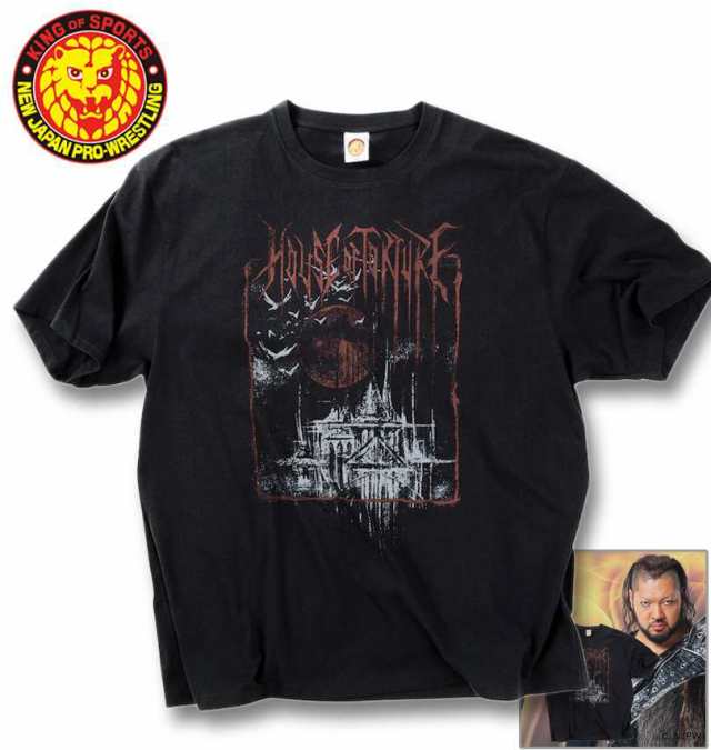 大きいサイズ 新日本プロレス HOUSE OF TORTURE 「RED MOON」 半袖 Tシャツ ブラック 3L 4L 5L 6L/1278-4707-1-55の通販は