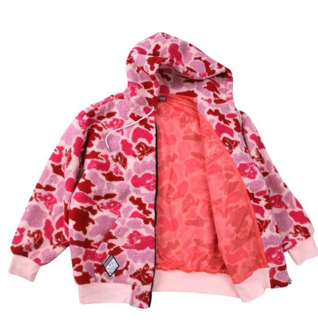 大きいサイズ GALFY カモボア フルジップパーカー ピンク 3L 4L 5L 6L/1258-4382-1-158