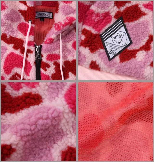 大きいサイズ GALFY カモボア フルジップパーカー ピンク 3L 4L 5L 6L/1258-4382-1-158