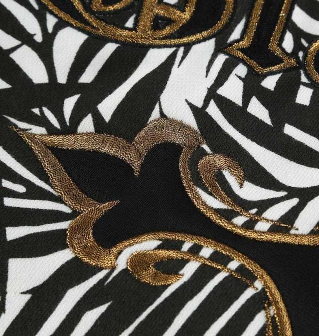 大きいサイズ GLADIATE 刺繍 裏毛 フルジップ パーカー ホワイト×ブラック 3L 4L 5L 6L/1258-5331-1-158