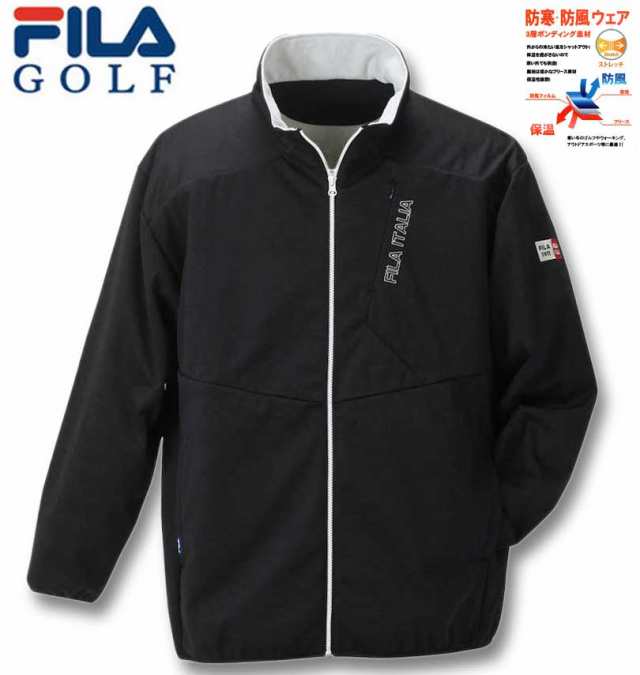 大きいサイズ FILA GOLF 高周波キルト ボンディングブルゾン ブラック 3L 4L 5L 6L/1273-3302-2-158