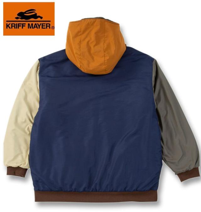 大きいサイズ KRIFF MAYER ひっくり フルジップ パーカージャケット マルチカラー 3L 4L 5L 6L 8L/1273-5340-3-158
