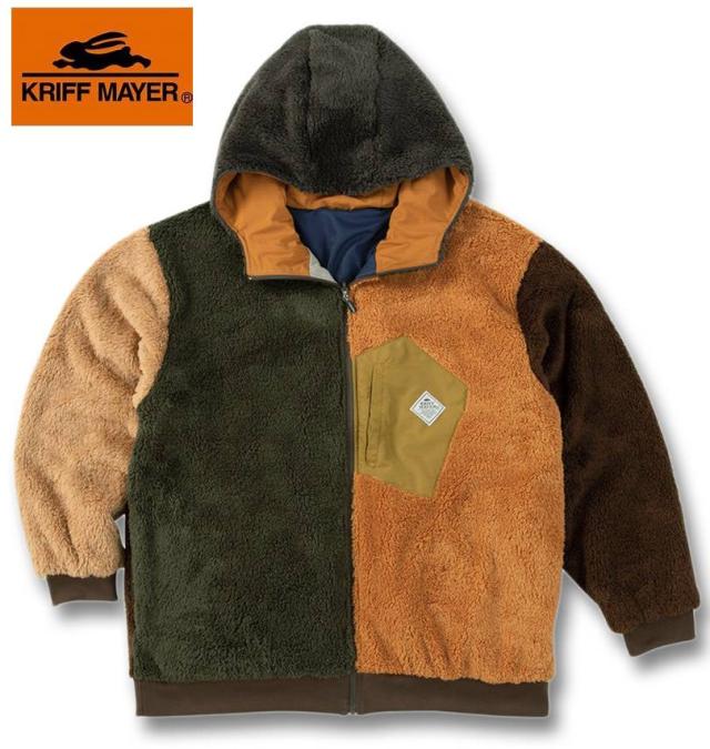 大きいサイズ KRIFF MAYER ひっくり フルジップ パーカージャケット マルチカラー 3L 4L 5L 6L 8L/1273-5340-3-158