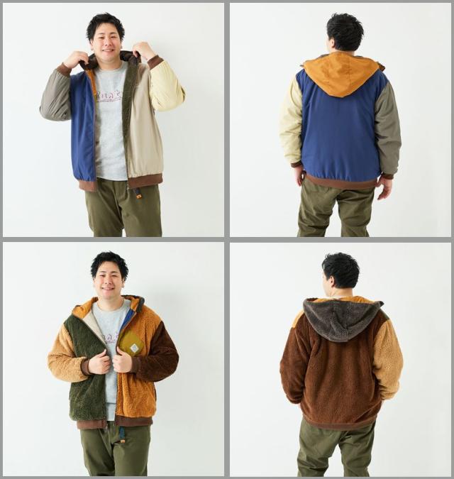 大きいサイズ KRIFF MAYER ひっくり フルジップ パーカージャケット マルチカラー 3L 4L 5L 6L 8L/1273-5340-3-158