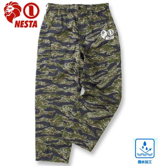 大きいサイズ NESTA BRAND 420T マイクロタフタ 裏メッシュ カーゴパンツ タイガーカモ 3L 4L 5L 6L 8L/1274-4355-1-158