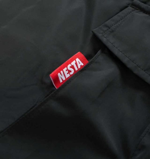 大きいサイズ NESTA BRAND 420T マイクロタフタ 裏メッシュ カーゴパンツ ブラック 3L 4L 5L 6L 8L/1274-4355-2-158