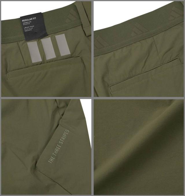 大きいサイズ adidas golf アディダスゴルフ EX-Stretch Active スリーストライプ アンクルパンツ オリーブストレータ 104cm 108cm/1274-5220-3-158_5