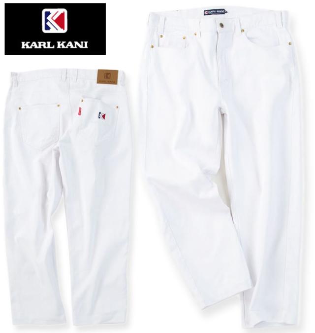 大きいサイズ KARL KANI デニムパンツ ホワイト 100cm 110cm 120cm 130cm 140cm/1274-5341-1-158