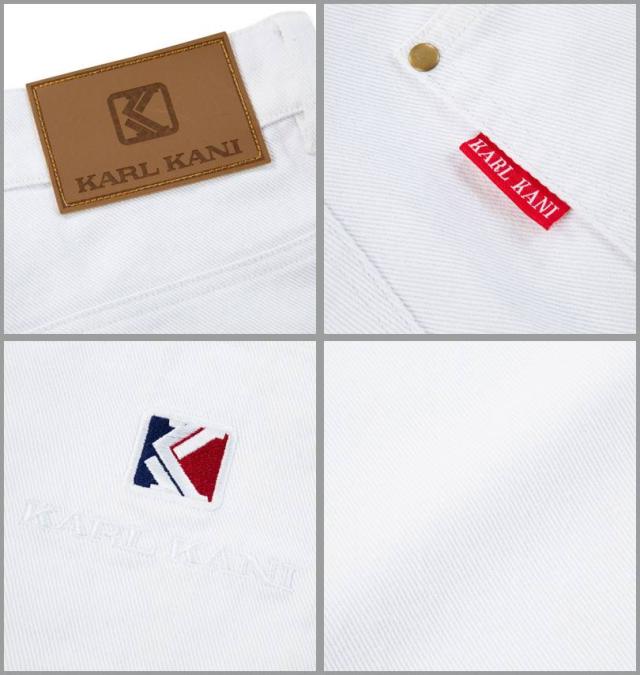大きいサイズ KARL KANI デニムパンツ ホワイト 100cm 110cm 120cm 130cm 140cm/1274-5341-1-158