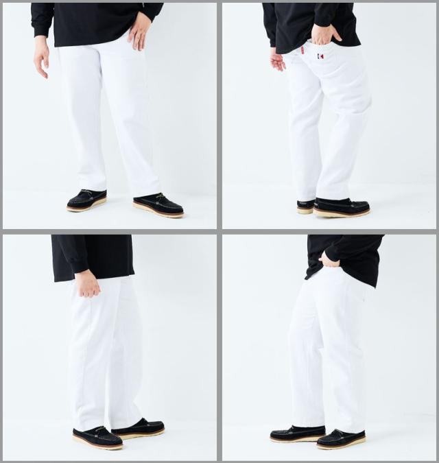 大きいサイズ KARL KANI デニムパンツ ホワイト 100cm 110cm 120cm 130cm 140cm/1274-5341-1-158
