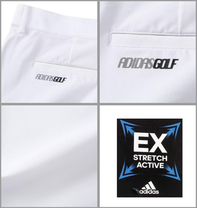 大きいサイズ adidas golf アディダスゴルフ CLIMACOOL EX-STRETCH ACTIVE サイドポケット アンクルパンツ ホワイト 104cm 108cm/1274-6201-1-158_5