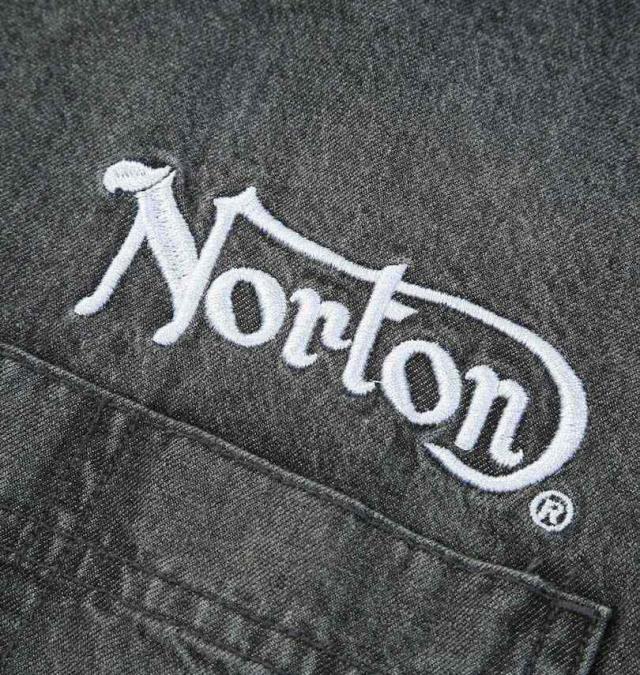 大きいサイズ Norton ノートン デニム 長袖 シャツ サンドブラック 3L 4L 5L 6L 8L/1277-5350-2-158