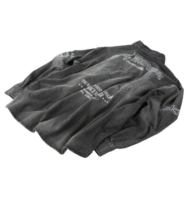 大きいサイズ Norton ノートン デニム 長袖 シャツ サンドブラック 3L 4L 5L 6L 8L/1277-5350-2-158