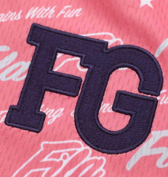 大きいサイズ FILA GOLF ロゴグラフィックプリントホリゾンタルカラー半袖シャツ ピンク 3L 4L 5L 6L/1278-3280-2-158_2