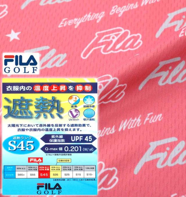 大きいサイズ FILA GOLF ロゴグラフィックプリントホリゾンタルカラー半袖シャツ ピンク 3L 4L 5L 6L/1278-3280-2-158_5
