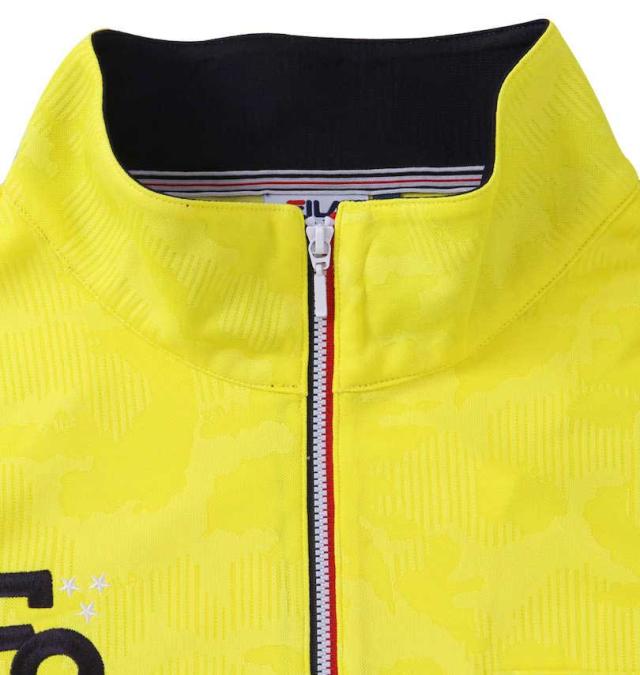 大きいサイズ FILA GOLF ジャガードハーフジップ半袖シャツ イエロー 3L 4L 5L 6L/1278-3281-2-158_2