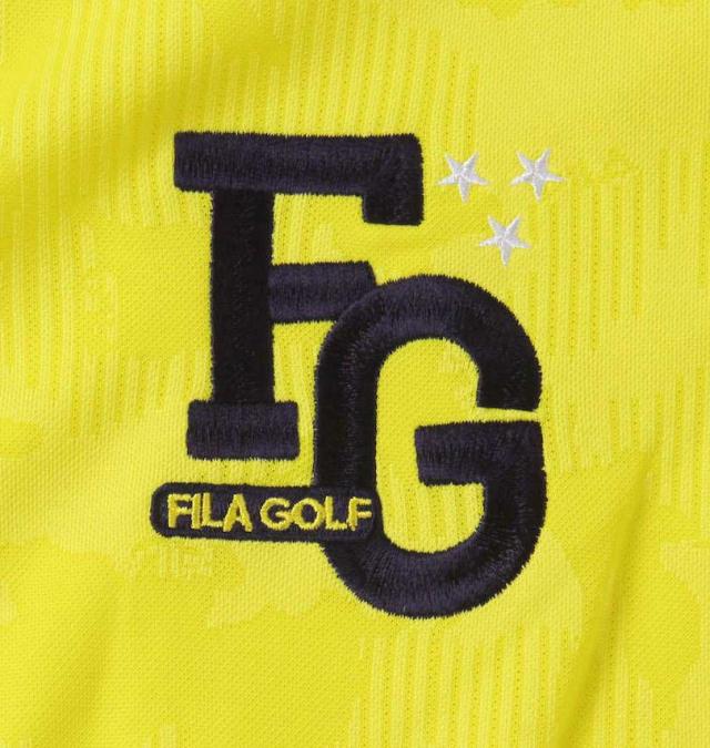 大きいサイズ FILA GOLF ジャガードハーフジップ半袖シャツ イエロー 3L 4L 5L 6L/1278-3281-2-158_3