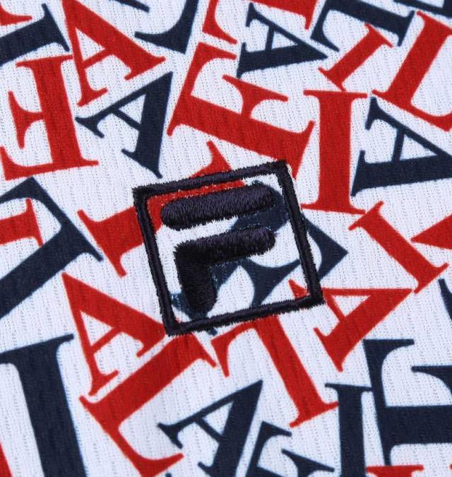 大きいサイズ FILA GOLF 遮熱 バーチカルメッシュ タイポプリント 半袖 シャツ トリコロール 3L 4L 5L 6L/1278-5222-1-158_3