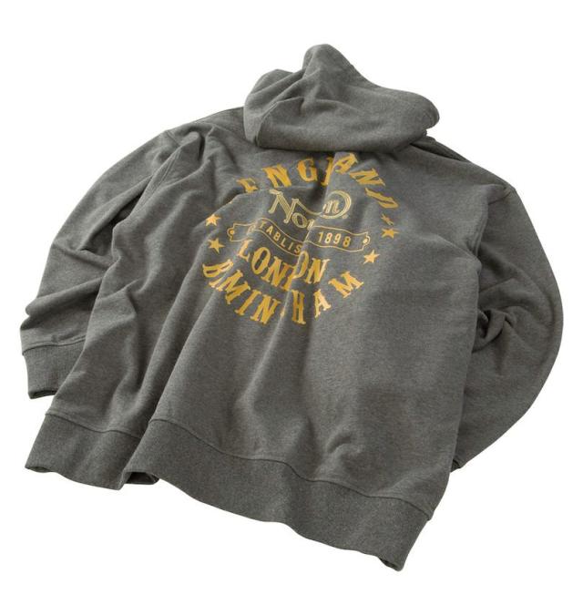 大きいサイズ Norton ノートン 裏毛 フルジップ パーカー ミックスチャコール 3L 4L 5L 6L 8L/1278-5326-1-158