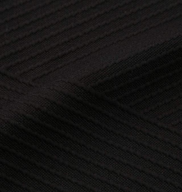 大きいサイズ TETE HOMME バイアスパネル柄 ボリュームネック 長袖 Tシャツ ブラック 3L 4L 5L 6L/1278-5646-2-158