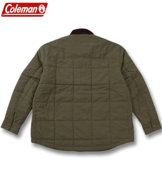 大きいサイズ Coleman キルト シャツジャケット カーキ 3L 4L 5L 6L/1273-5312-1-159