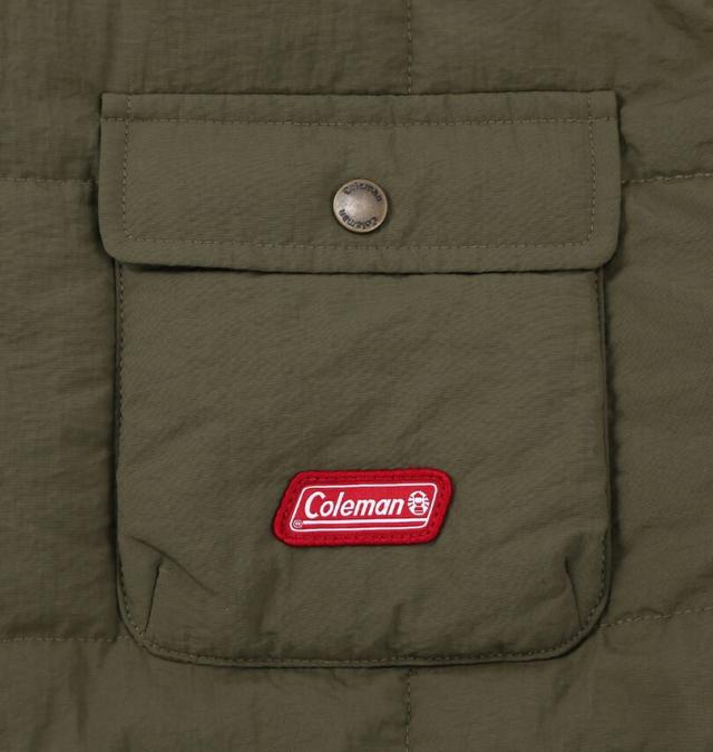 大きいサイズ Coleman キルト シャツジャケット カーキ 3L 4L 5L 6L/1273-5312-1-159