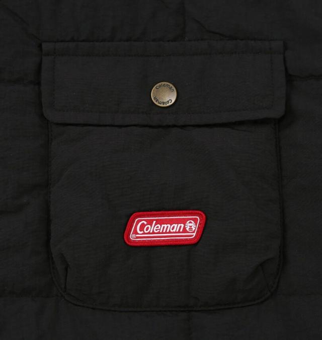 大きいサイズ Coleman キルト シャツジャケット ブラック 3L 4L 5L 6L/1273-5312-2-159