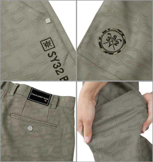 大きいサイズ SY32 by SWEET YEARS ゴルフ ストレッチ SYG ウーブン