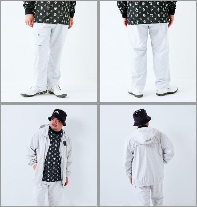 大きいサイズ SY32 by SWEET YEARS ゴルフ フロッキー ストレッチ ロングパンツ ライトグレー 3L 4L 5L 6L/1274-5367-1-260