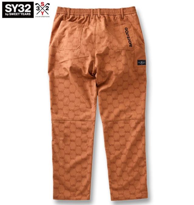 大きいサイズ SY32 by SWEET YEARS ゴルフ フロッキー ストレッチ ロングパンツ キャメル 3L 4L 5L 6L/1274-5367-3-260