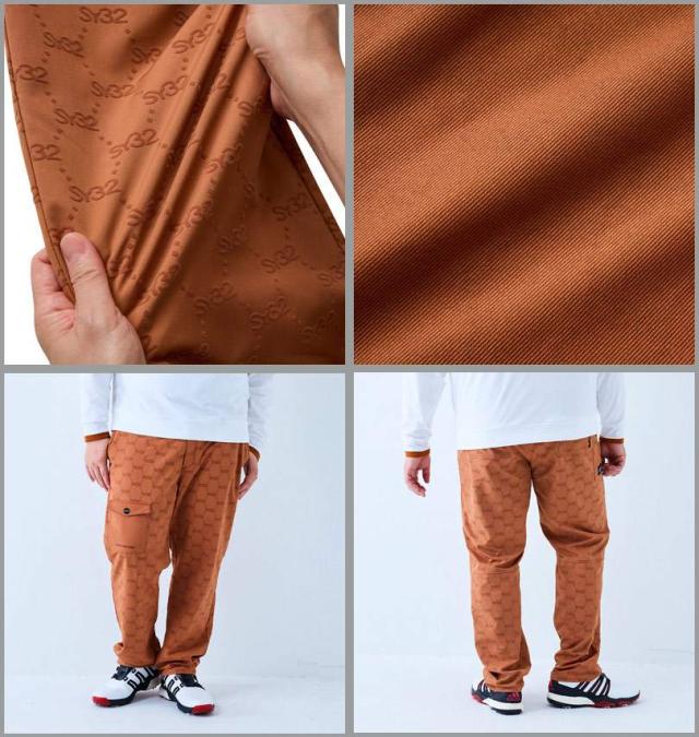 大きいサイズ SY32 by SWEET YEARS ゴルフ フロッキー ストレッチ ロングパンツ キャメル 3L 4L 5L 6L/1274-5367-3-260