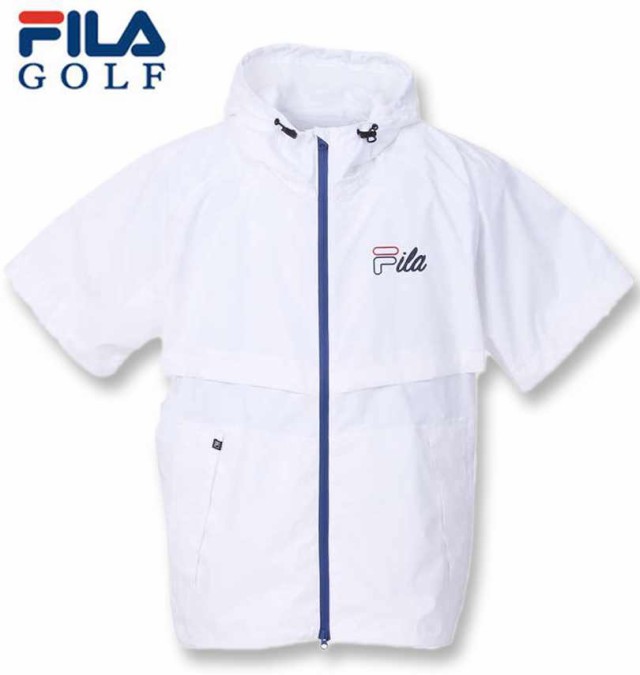 大きいサイズ FILA GOLF レインウェアセット ホワイト×ネイビー 3L 4L 