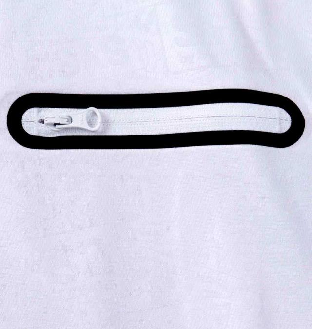 大きいサイズ SY32 by SWEET YEARS エンボスボックスロゴジップ半袖ポロシャツ ホワイト 3L 4L 5L 6L/1278-3503-1-160