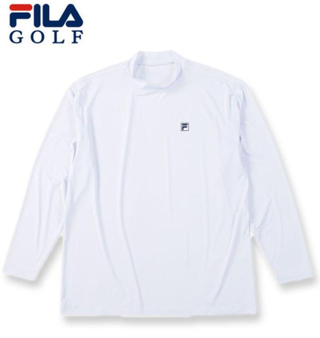大きいサイズ FILA GOLF 3Dジャガード 半袖シャツ インナー セット ネイビー×ホワイト 3L 4L 5L 6L/1278-5300-2-160