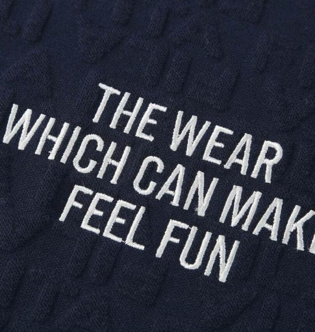 大きいサイズ FILA GOLF 3Dジャガード 半袖シャツ インナー セット ネイビー×ホワイト 3L 4L 5L 6L/1278-5300-2-160