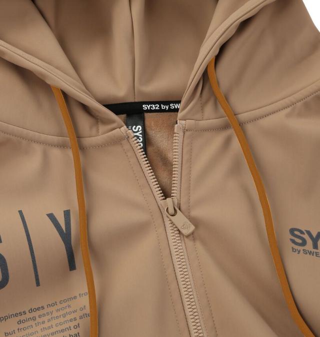 大きいサイズ SY32 by SWEET YEARS 3レイヤー フリース ライニング フルジップ パーカー ベージュ 3L 4L 5L 6L/1278-5605-1-260