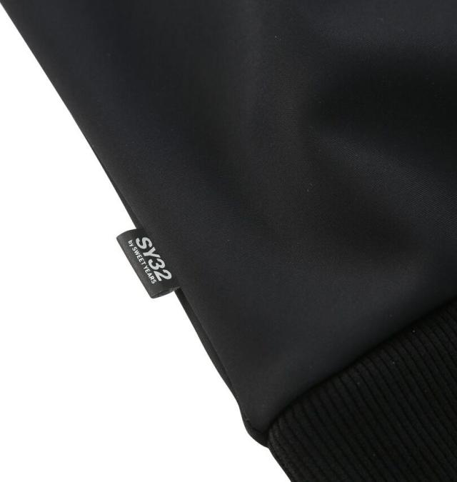 大きいサイズ SY32 by SWEET YEARS 3レイヤー フリース ライニング フルジップ パーカー ブラック 3L 4L 5L 6L/1278-5605-2-260