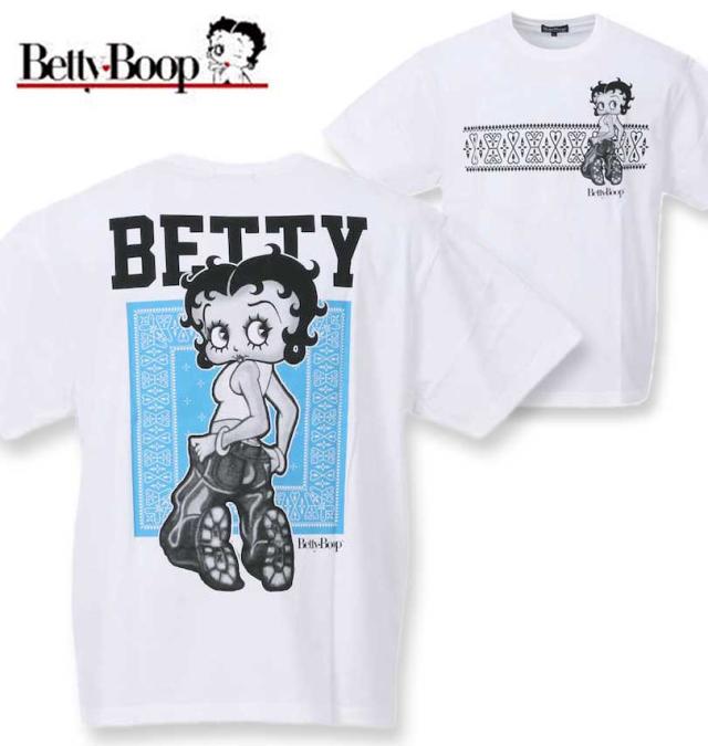 大きいサイズ BETTY BOOP 天竺プリント半袖Tシャツ オフホワイト 3L 4L 5L 6L 8L/1278-3540-1-63の通販は