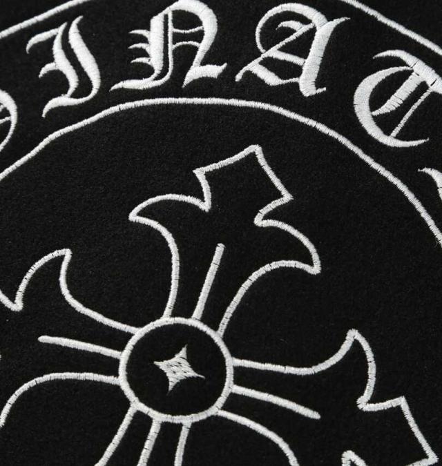 大きいサイズ in the attic 身頃フェイクメルトン 袖PU スタジアムジャンパー ブラック×ブラック 3L 4L 5L 6L/1253-5330-2-168