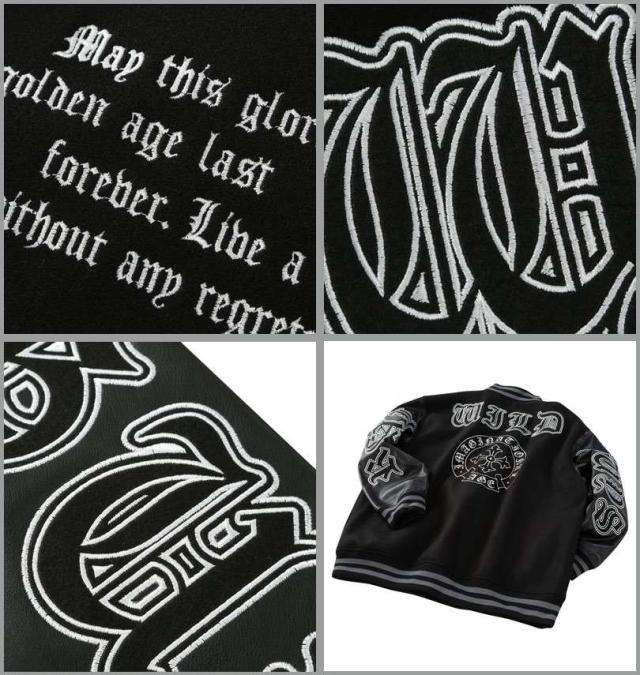 大きいサイズ in the attic 身頃フェイクメルトン 袖PU スタジアムジャンパー ブラック×ブラック 3L 4L 5L 6L/1253-5330-2-168