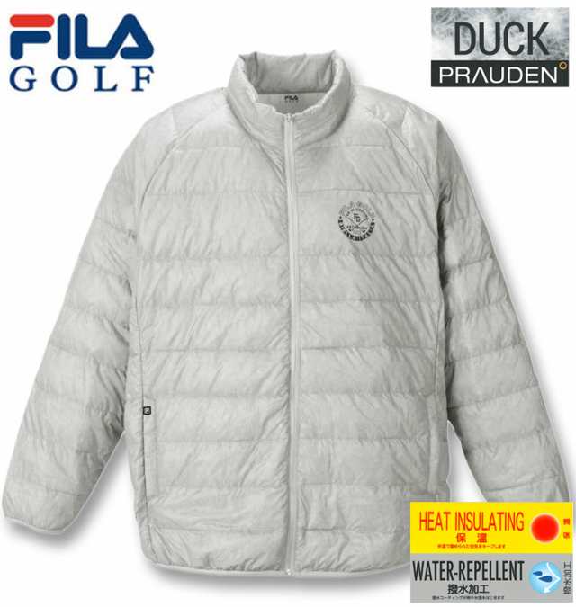 大きいサイズ FILA GOLF ライトダウンブルゾン ライトグレー 3L 4L 5L 6L/1273-2356-1-168