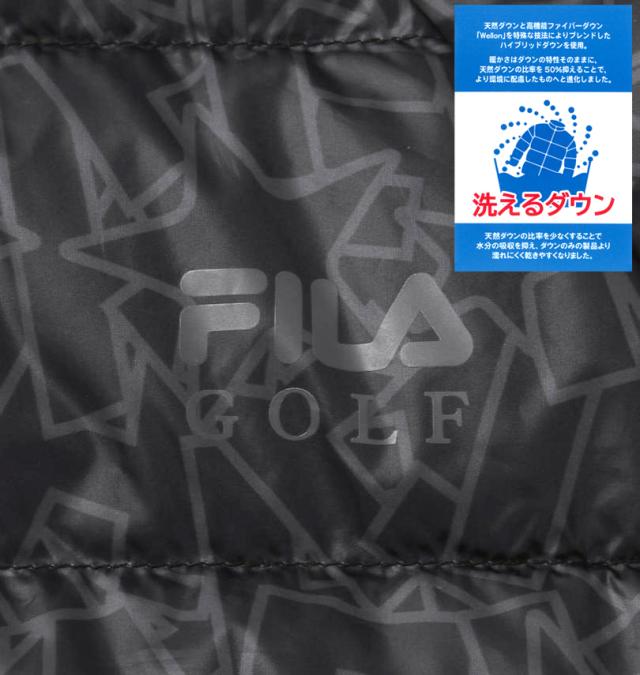 大きいサイズ FILA GOLF ライトダウンブルゾン ブラック 3L 4L 5L 6L/1273-2356-2-168