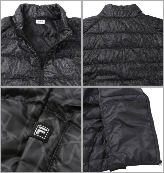 大きいサイズ FILA GOLF ライトダウンブルゾン ブラック 3L 4L 5L 6L/1273-2356-2-168