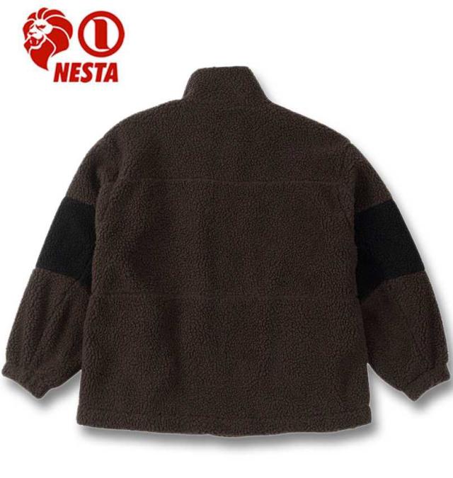 大きいサイズ NESTA BRAND シープボア ジャケット ブラウン 3L 4L 5L 6L 8L/1273-4345-1-168