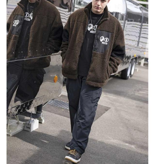 大きいサイズ NESTA BRAND シープボア ジャケット ブラウン 3L 4L 5L 6L 8L/1273-4345-1-168