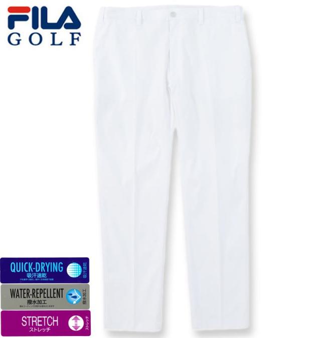 大きいサイズ FILA GOLF エンボス ストレッチ ツイル ストレート パンツ ホワイト 100cm 105cm 110cm 115cm 120cm 130cm/1274-5250-1-168