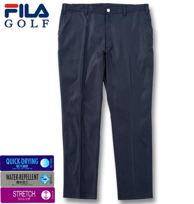大きいサイズ FILA GOLF エンボス ストレッチ ツイル ストレート パンツ ネイビー 100cm 105cm 110cm 115cm 120cm 130cm/1274-5250-2-168