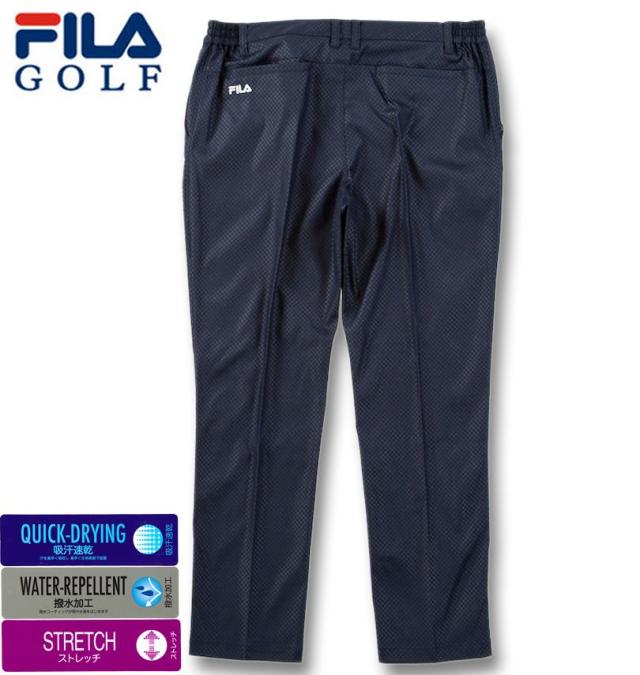 大きいサイズ FILA GOLF エンボス ストレッチ ツイル ストレート パンツ ネイビー 100cm 105cm 110cm 115cm 120cm 130cm/1274-5250-2-168