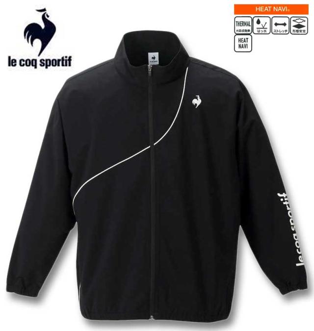 大きいサイズ LE COQ SPORTIF ヒートナビ クロススタンドジャケット ブラック 3L 4L 5L 6L/1276-3300-2-168